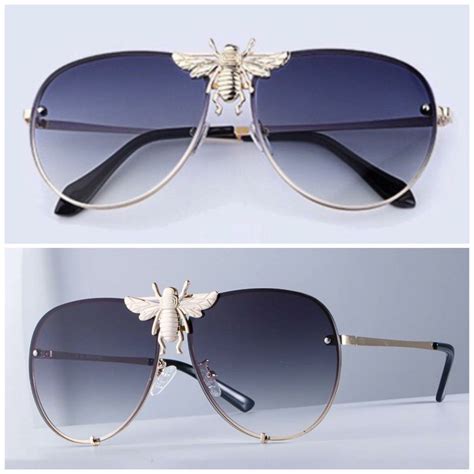 gucci sunglasses with a bee on them|gucci unisex sunglasses.